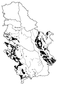 Disposition of karst relief -  klick to enlarge, size:  30 K