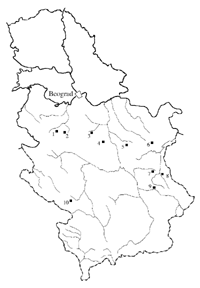 Disposition of prehistoric cave sites - klick to enlarge, size:  20 K